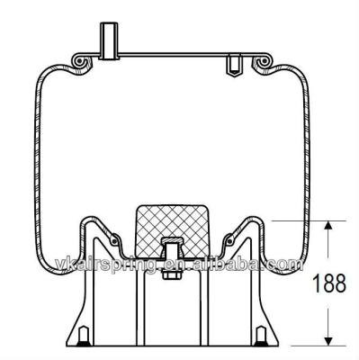 Chine Airbags 9 des ressorts pneumatiques du caoutchouc naturel S5060 1R12-145 Contitech 10-19 P 356 à vendre