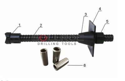 China R32N R32L Dth Tools Self Drilling Grouting Anchor Bolt Set For Tunnel Drilling for sale