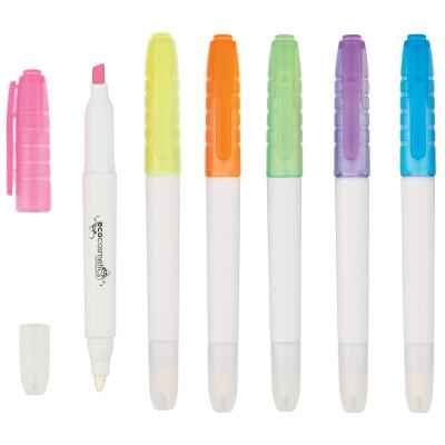 China student use erasable highlighter marker pen, highlighter with eraser for sale