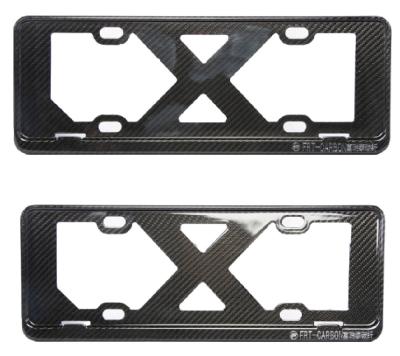 China Genuine Carbon Fiber License Plate Frame Red Silver Chinese Car Plate Electric Vehicle for sale