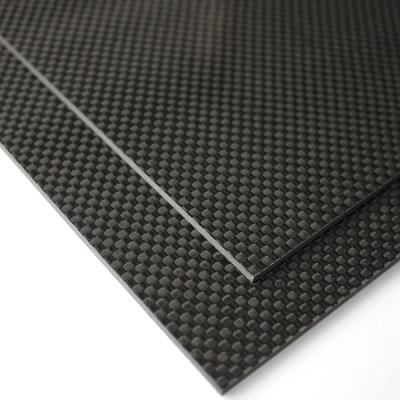 China Panel compuesto de fibra de carbono de 3k 1mm Hojas de CFRP laminadas con fibra 400x500mm en venta