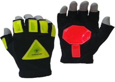 China Fingerless Traffic Safety Gloves 200 - 600 Feet Size Fit Road Management for sale