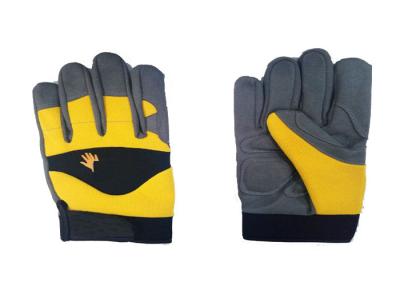 China Excellent Grip Mechanic Work Gloves , Customized Synthetic Leather Gloves for sale