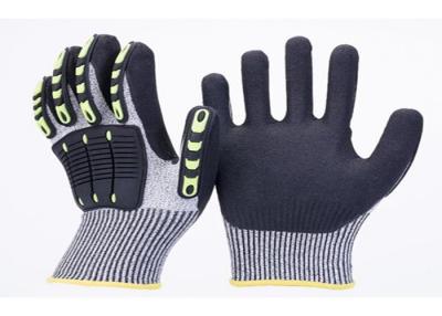 China Sandy Nitrile Coated Mechanic Work Gloves XS - XXL Size For Construction for sale