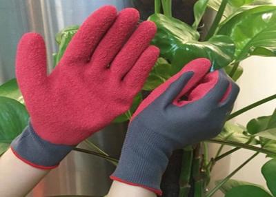 China Flexible Warm Winter Work Gloves Acrylic Terry Liner Green Foam Latex Coated for sale
