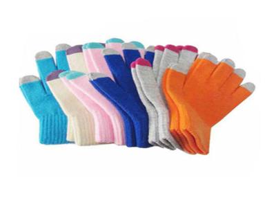 China High Sensitivity Knitted Touchscreen Winter Gloves Good Performance Elastic for sale