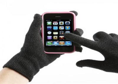 China Conductive Touchscreen Winter Gloves Plain Style Apply To Smartphones for sale