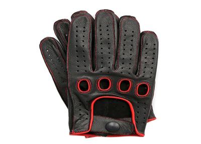 China Black Leather Driving Gloves Mens , Luxury Mens Outdoor Work Gloves for sale