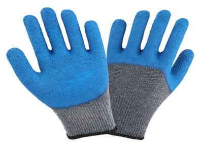 China Guantes calientes del trabajo del invierno del resbalón anti, guantes impermeables revestidos de goma del trabajo del invierno del látex en venta