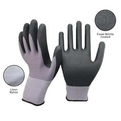 China 15 Gauge Seamless Knit Nitrile Coated Work Gloves For Industrial Safety Work for sale