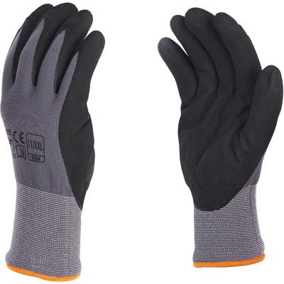 China 15G Nylon Spandex Sandy Nitrile Coated Work Gloves For Excellent Grip Customized Color for sale