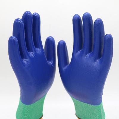 China Hand Protection Nitrile Coated Work Gloves Nitrile Sandy Coated Gloves for sale