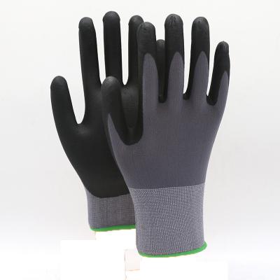 China Industrial Nitrile Coated Work Gloves Skid Proof Safety Work Gloves For Machining for sale