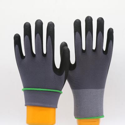 China Polyester Nitrile Palm Coated Work Gloves Custom Color For General Material Handling for sale