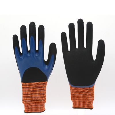 China Customized Nitrile Coated Work Gloves Breathable Nitrile Gloves For Construction / Painting for sale