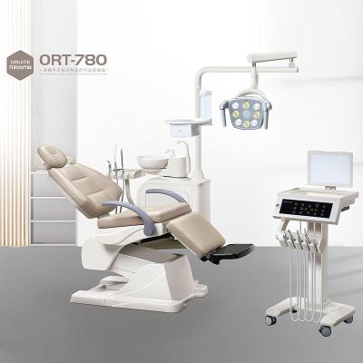 China Ergonomic Electric Dental Chair Unit 300W With LED Surgery Lamp Light for sale