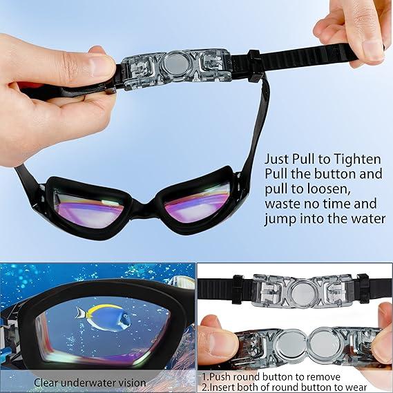 Swimming goggles strap detail