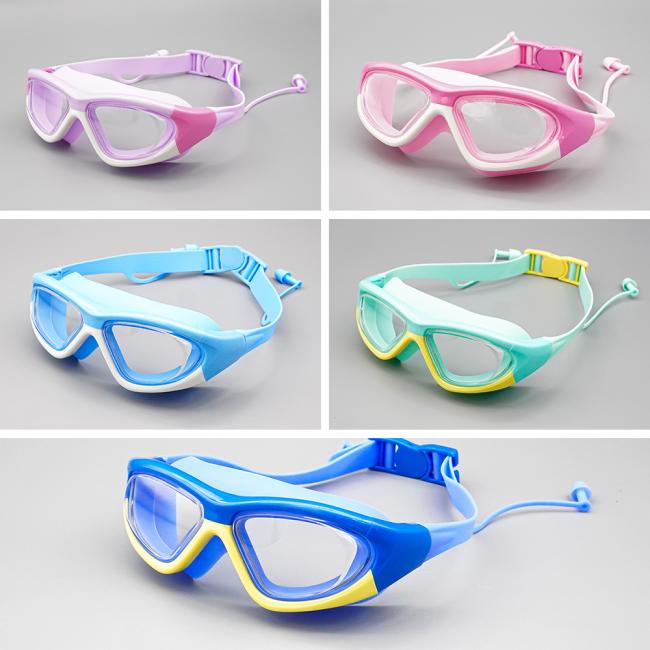 Available color options for swimming goggles