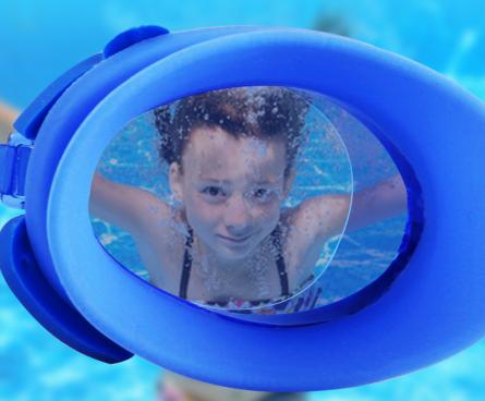 Transparent lens for clear underwater vision