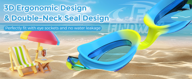 Detailed view of swimming goggles