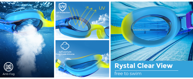 Swimming goggles side view