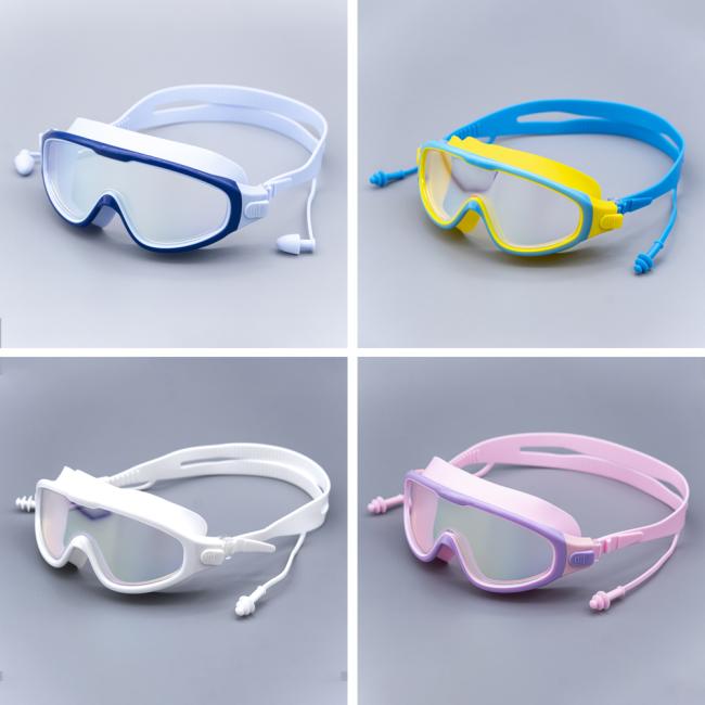 Swimming goggles in use
