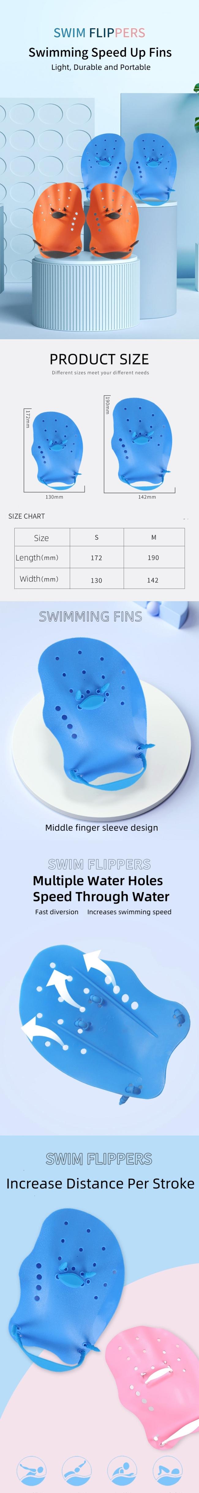 Swim hand paddles product display