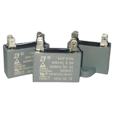 China CBB61 250V 4.0mfd S3 Explosion Proof Capacitor Plastic Triangle With Location Hole for sale