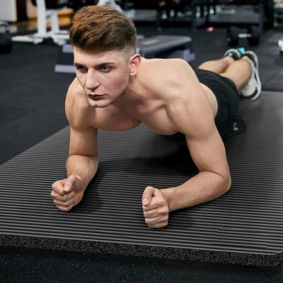 Chine Tapis de yoga de forme physique d'hommes, tapis de grande taille d'exercice de glissement du tapis épais NBR de forme physique non avec des bandages à vendre