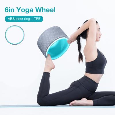 China TPE yoga pilates circle , Yoga Fitness Roller Wheel Back Training Tool for sale