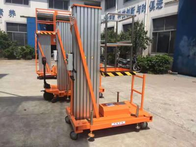 China Orange Aerial Work Platform Electric Hydraulic Indoor Boom Lift 6m Height for sale