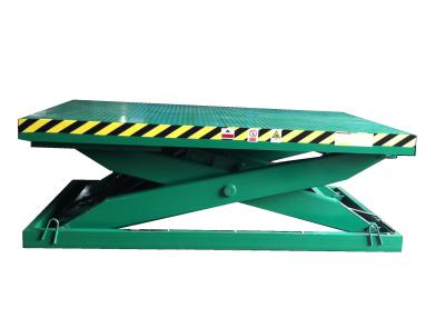 China Green Color,1600mm Height Scissor Lift Dock Leveler 2500mm*3000mm Table Size for sale