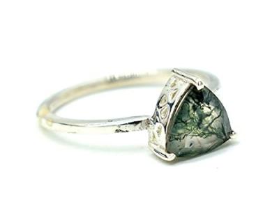 China Genuine Moss Agate Gemstone Ring, Green Moss Agate Ring, Beautiful Ring, Moss Agate Ring for sale