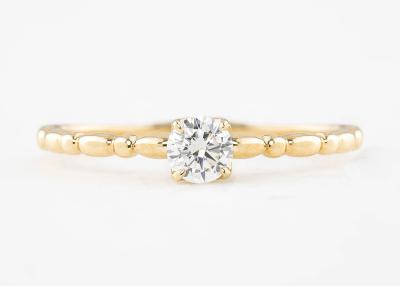中国 6MM Gold Ring With Solitaire Diamond、0.8ct Moissanite Diamond Rings ODM 販売のため