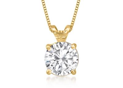 China 1.20 Carat 14K Gold Necklaces Yellow Gold Material OEM For Anniversary for sale