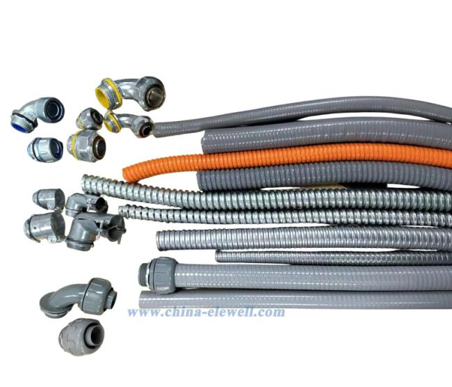 90 Degree Dwj Type Liquid Tight Conduit Connector PVC Coated Flexible Conduit connector