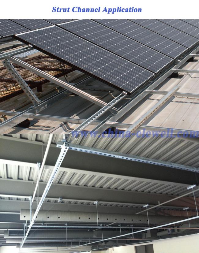 41X21 41X41 Carbon Steel Strut Channel C Channel Pre-Galvanized and Hot DIP Galvanized Unistrut Channel