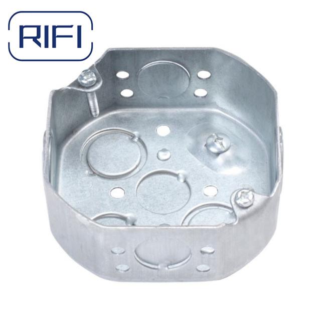 Octagonal Galvanized Steel Box Electrical Conduit Box Extension Ring Box
