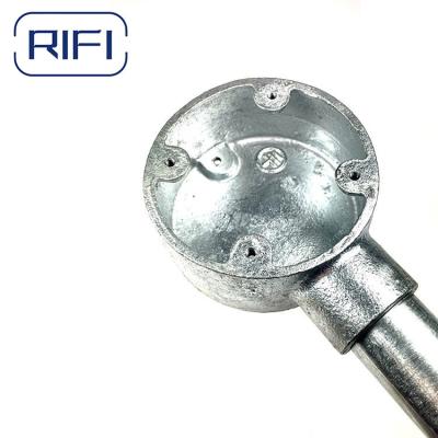 China Conduit 20mm Terminal Box 1 Way Malleable Iron Hot Dip Galvanized Finish for sale