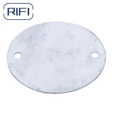 China Galvanized Finish Round Metal Electrical Box Cover For BS4568 Junction Boxes for sale