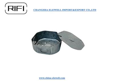 China Cajas de conducto eléctrico de 4 pulgadas cubierta de caja de acero octogonal plateada en venta