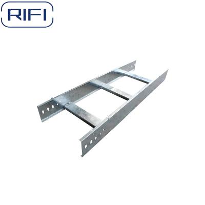 China Tipo de escada Sistema de bandeja de cabos HDG Galvanizado Anti-Rato Customizable Wireway Steel Cable Ladder Tray à venda