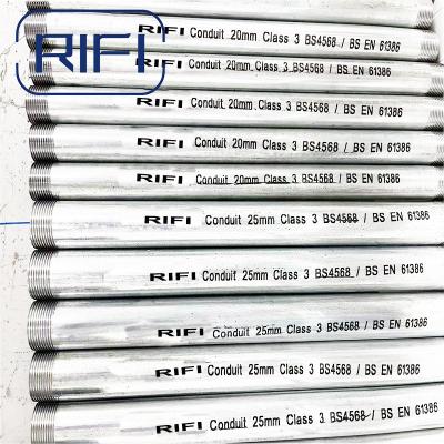 中国 25mm Gi Electrical Conduit Pipe Rigid Metal Conduit With Gi Conduit Coupler 販売のため