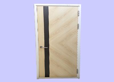 China Single Swing Right/Left Hand 60 min Beige Particle Board Wood Fire Door With Steel Frame for sale