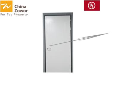 China UL Certified Single Leaf RH/ LH Open Milky White Color FD90 Steel Fire Door/ 45 mm Thick for sale