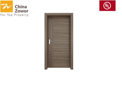 China Black Wood Fire Door With Steel Frame , 1 Hour Fire Door Scratch Resistance for sale