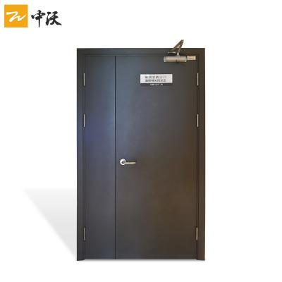 China 45mm Thick Steel Fire Safety Door Metal Fire Exit Doors With Powder Coating Finish for sale