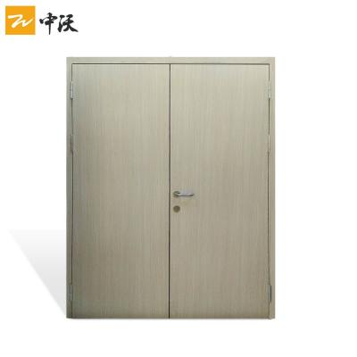 China Red Color 60 Mins Rated Steel Fire Exit Doors With Spy Glass 35Kg/M2 Weight for sale