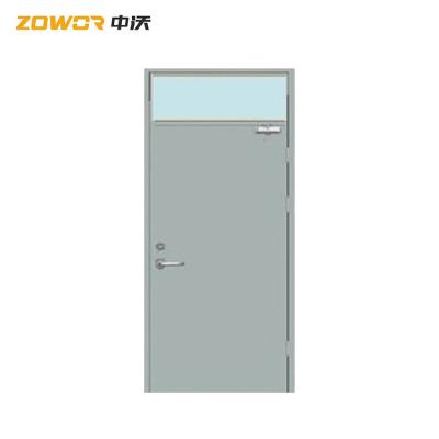 China 3' X 7' RAL Colors Fireproof Steel Door With Glass For Civil Buildings UL Listed for sale
