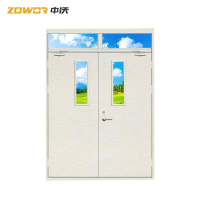 China Grey Color Single Hinged Steel Fire Exit Doors/Kraftpaper Infilling/45mm Door Leaf/1.0mm Gal. Steel for sale